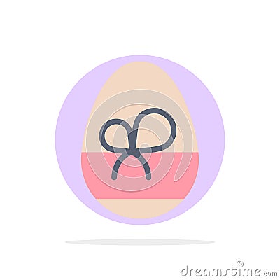 Egg, Gift, Spring, Eat Abstract Circle Background Flat color Icon Vector Illustration