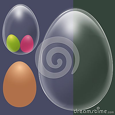 Egg glass for dÃ©coration - easter Stock Photo