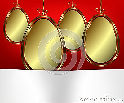 Egg gold color Vector Illustration