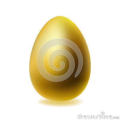 Egg gold single Cartoon Illustration