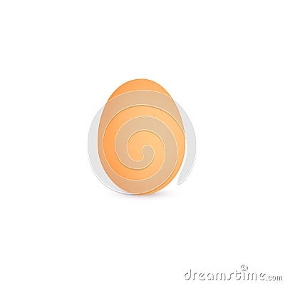 Egg icon, brown hen egg, eggsshell, isolated vector illustration on white background. Vector Illustration