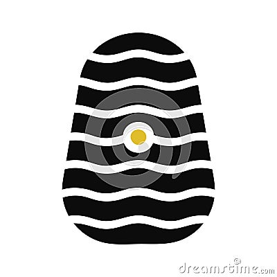 Egg icon solid grey orange colour easter symbol illustration Vector Illustration
