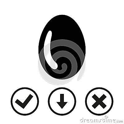 Egg icon stock vector illustration flat design Vector Illustration