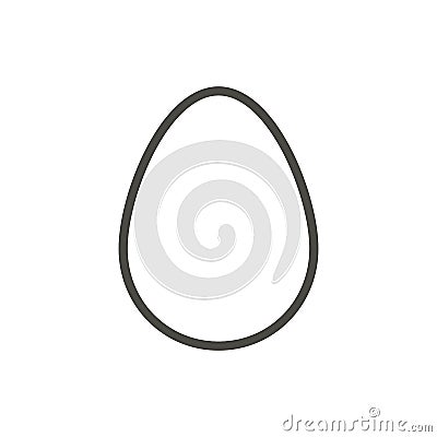 Egg icon vector. Line easter symbol. Vector Illustration