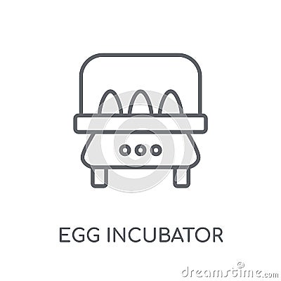 Egg incubator linear icon. Modern outline Egg incubator logo con Vector Illustration