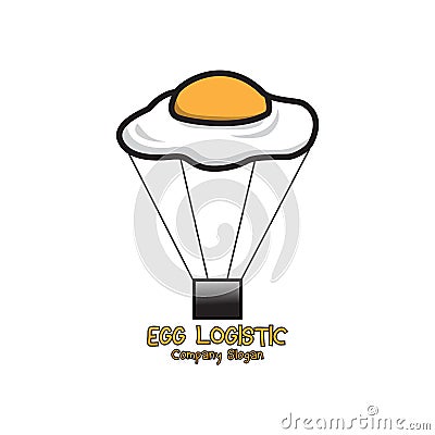 Egg logistic logo design Vector Illustration