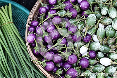 Egg plant is thai vegetable Stock Photo