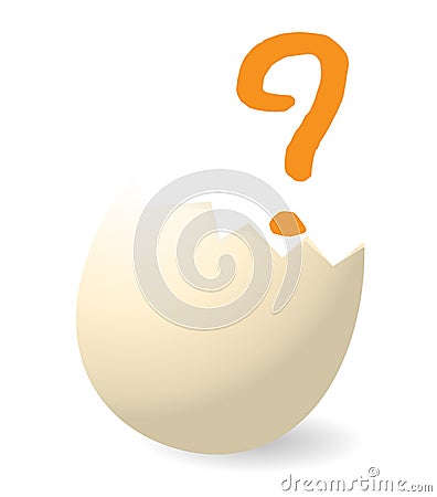 Egg with question Vector Illustration