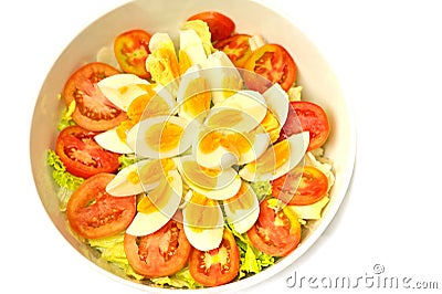 Egg salad. Boiled egg salad are just like any sala Stock Photo