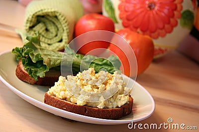 Egg salad sandwich Stock Photo