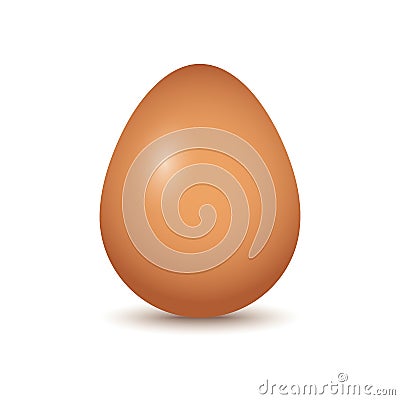 Egg with shadow. Vector illustration Cartoon Illustration