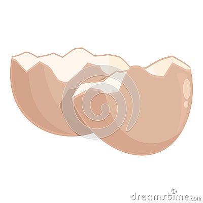 Egg shell icon cartoon vector. Chicken hatching Vector Illustration