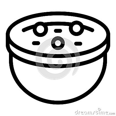 Egg soup icon outline vector. Snack food Vector Illustration