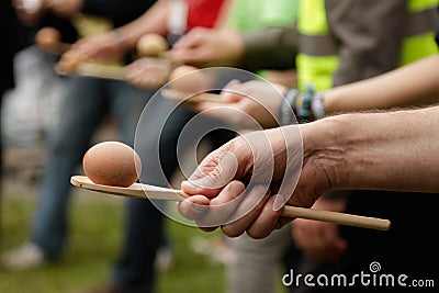 Egg and Spoon Race Stock Photo