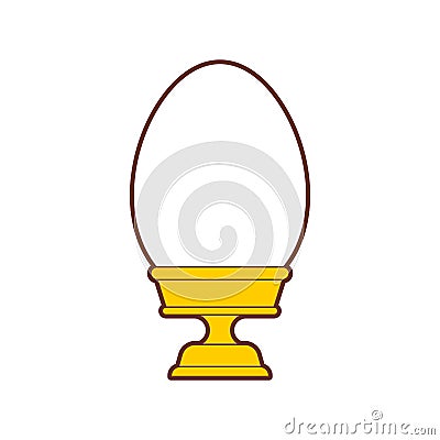 Egg on stand isolated. breakfast vector illustration Vector Illustration