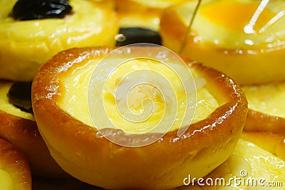 Egg Tart cake Stock Photo