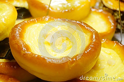 Egg Tart cake Stock Photo