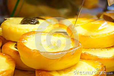 Egg Tart cake Stock Photo