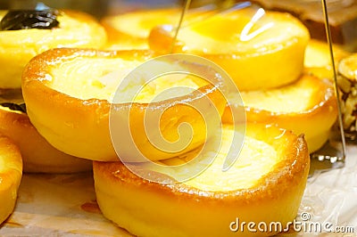 Egg Tart cake Stock Photo