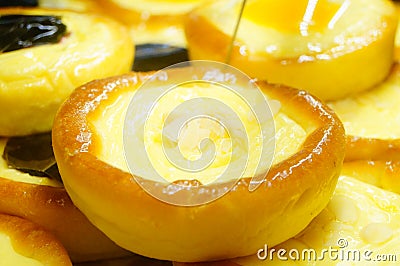 Egg Tart cake Stock Photo