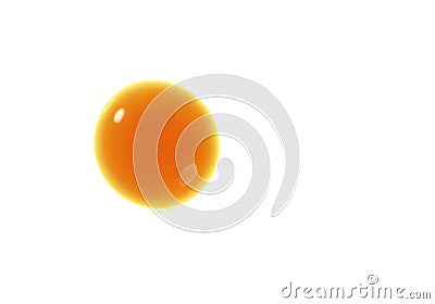 Egg yellow yolk isolated over white Stock Photo