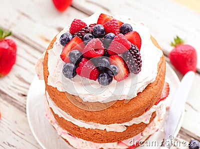 Eggless cake Stock Photo