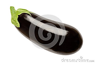 Eggplant from above, also called aubergine or brinjal Stock Photo