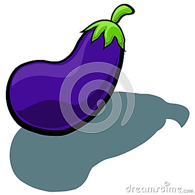 Eggplant Aubergine Vector Illustration