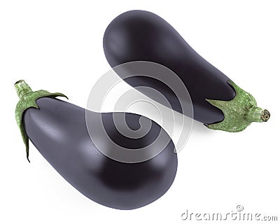 Eggplant aubergine vegetable isolated Stock Photo