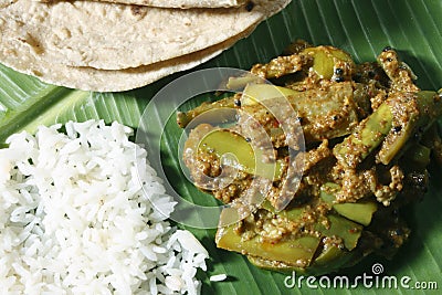 Eggplant/brinjal Podi Curry from India Stock Photo