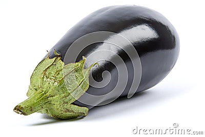 Eggplant Isolated on White Stock Photo
