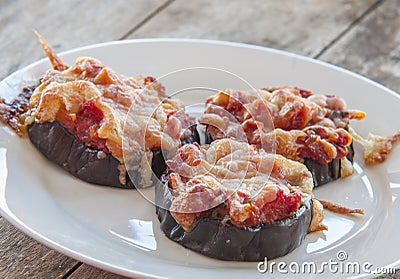 Eggplant parmesan Stock Photo