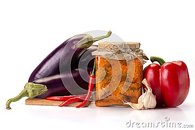 Eggplant saute Stock Photo