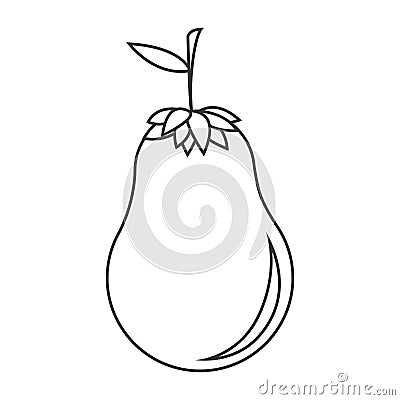 Eggplant vegetable icon Vector Illustration