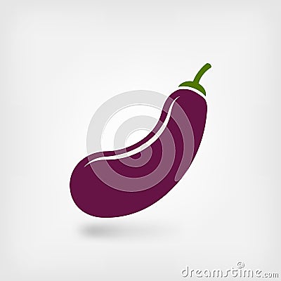 Eggplant vegetable symbol Vector Illustration
