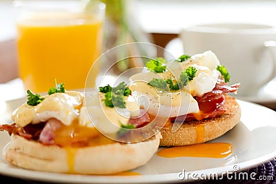 Eggs Benedict breakfast Stock Photo