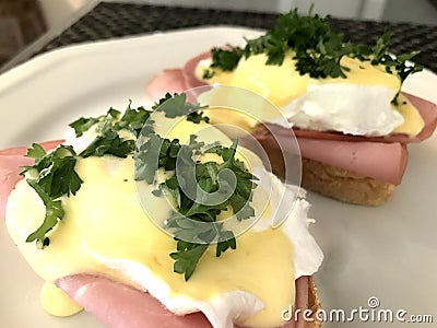 Eggs Benedict Stock Photo