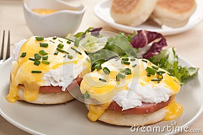 Eggs Benedict Stock Photo