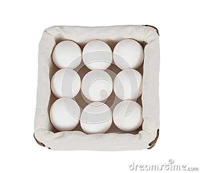 EGGS IN BOX Stock Photo