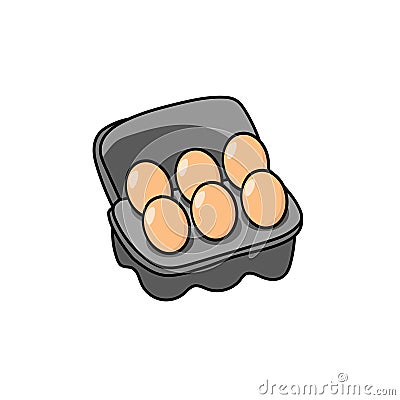 Eggs carton clipart vector illustartion Vector Illustration