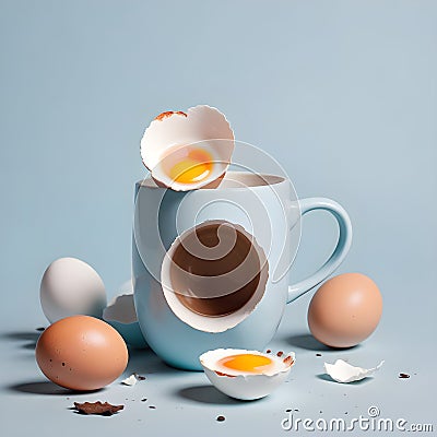 Eggs and coffee Stock Photo