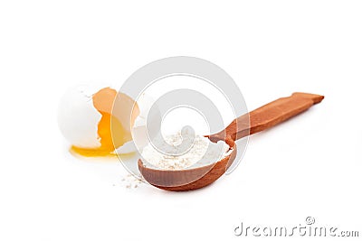 Eggs and flour Stock Photo