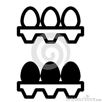 Eggs icon vector set. chicken illustration sign collection. food symbol. Vector Illustration