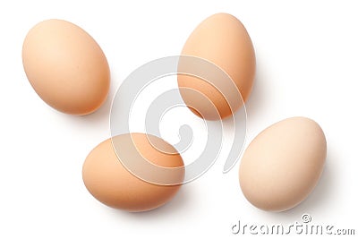 Eggs Isolated on White Background Stock Photo