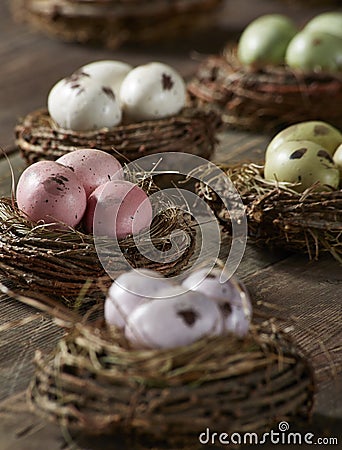 Eggs in Nest Stock Photo