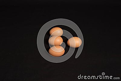 Eggs number counting four Stock Photo