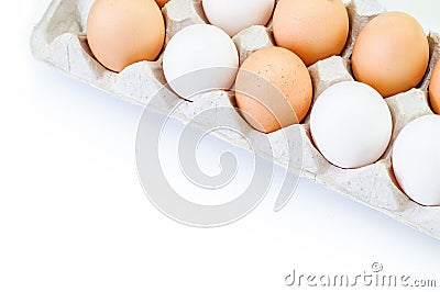 Eggs in the package Stock Photo