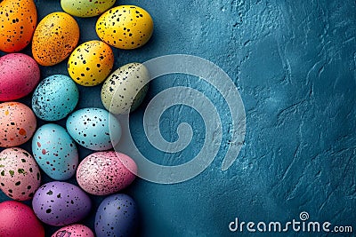 Eggstravaganza Extravaganza, Festive elements creating an eye-catching background for promotions Stock Photo