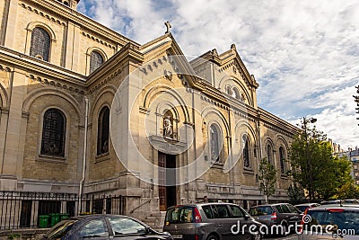 Eglise Notre Dame des Champs in Paris, France Editorial Stock Photo