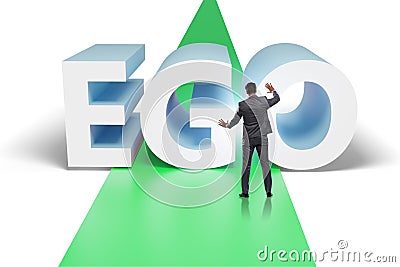 Ego personality concept with businessman Stock Photo